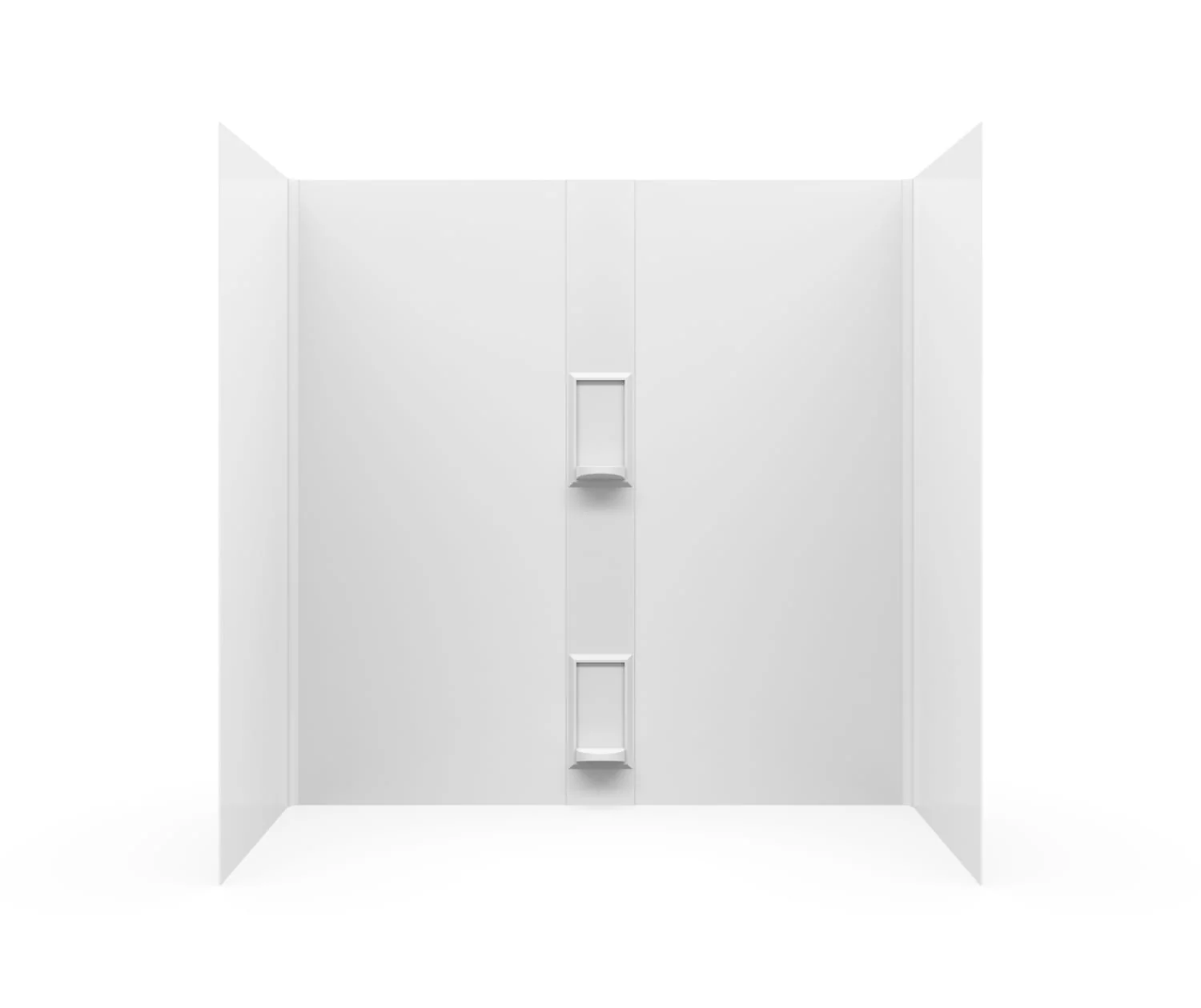 30" x 60" x 60" Swanstone 5 Panel Bathtub Wall Kit With Shelves - Image 4