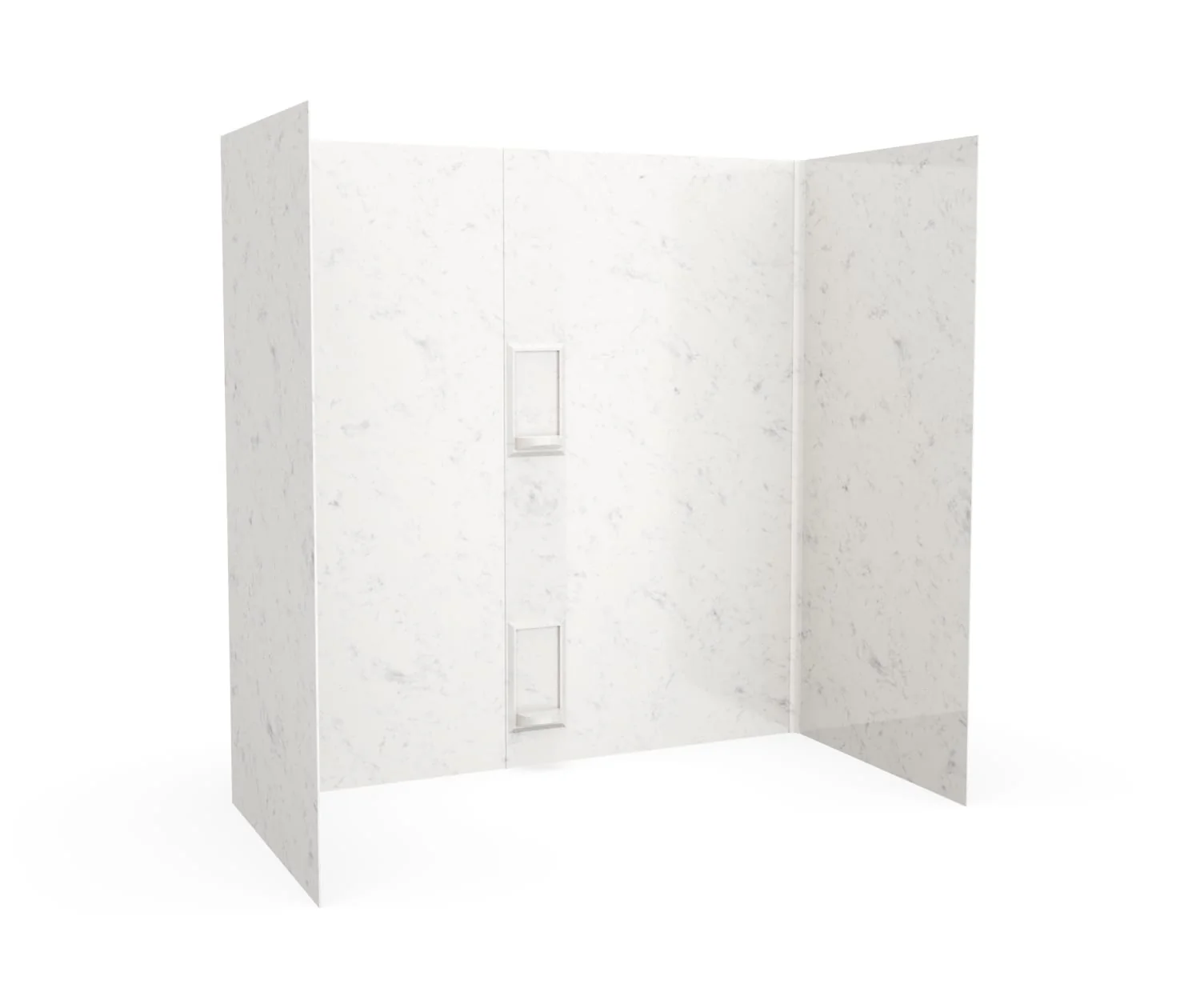 30" x 60" x 60" Swanstone 5 Panel Bathtub Wall Kit With Shelves - Image 8