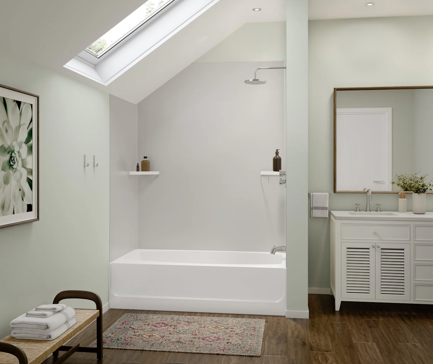 30" x 60" x 60" Swanstone Bathtub Wall Kit - Image 14