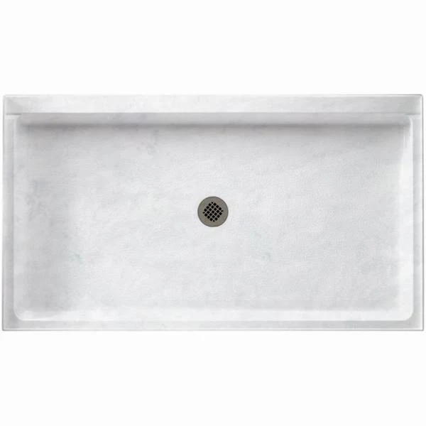 34" x 60" Swanstone Solid Surface Single Threshold Shower Base - Image 3