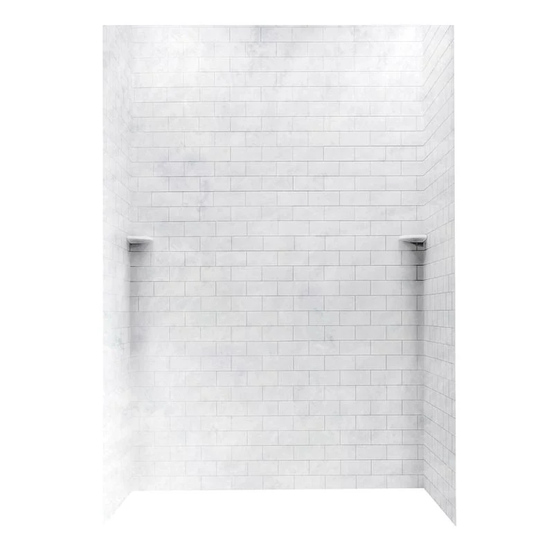 36-In x 62-In x 96-In Swanstone 3x6 Subway Tile Shower Wall Kit - Image 12