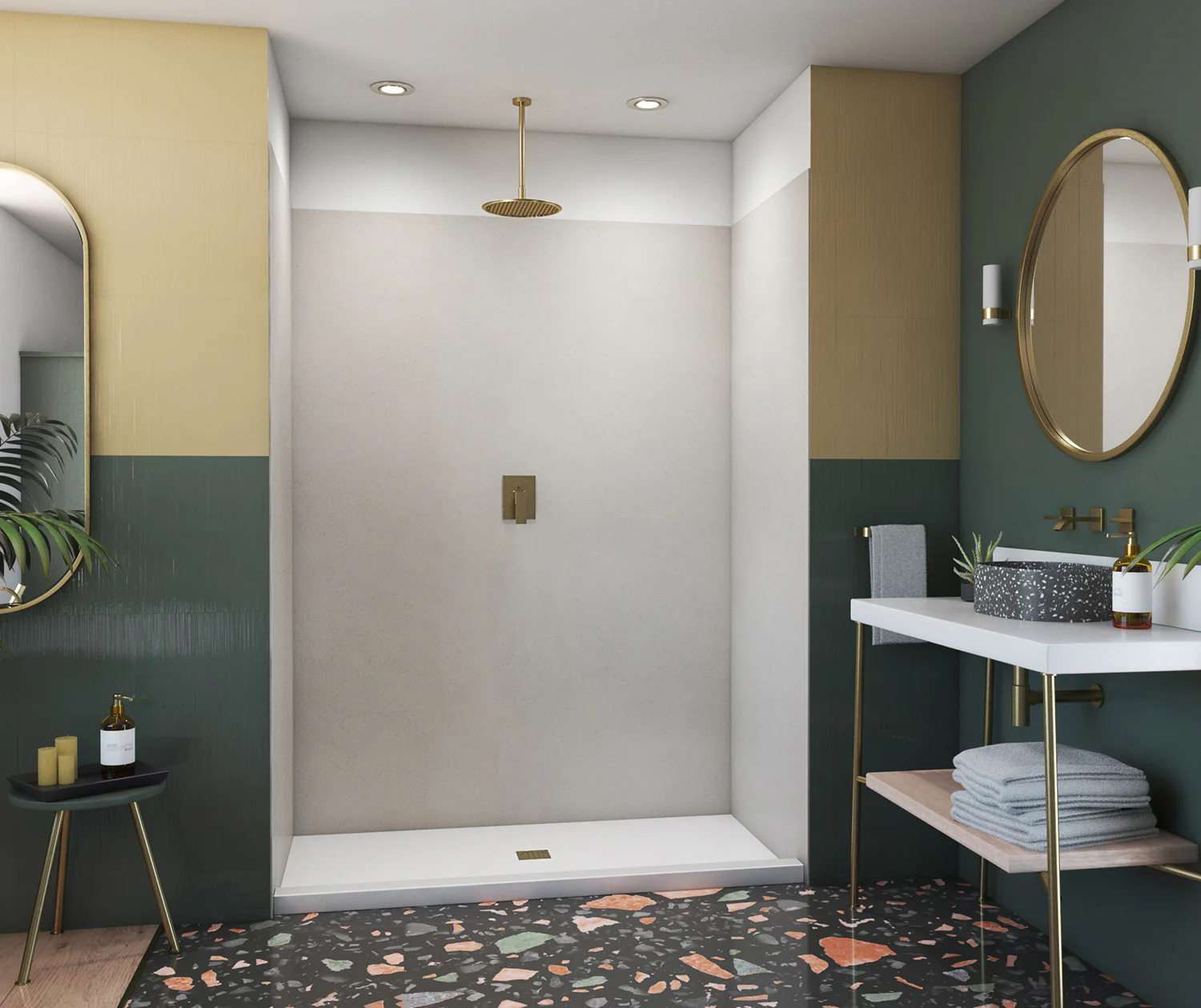 36-In x 62-In x 96-In Swanstone Solid Surface Shower Wall Kit - Image 14