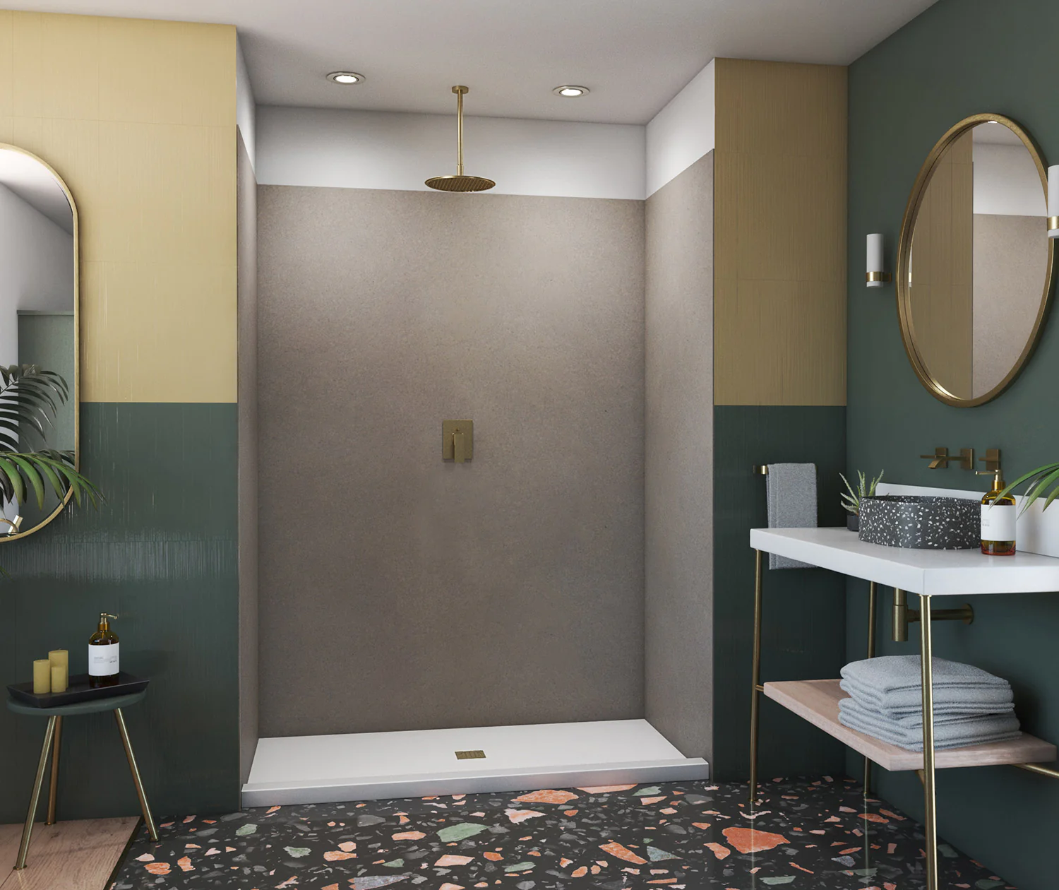 36-In x 62-In x 96-In Swanstone Solid Surface Shower Wall Kit - Image 17