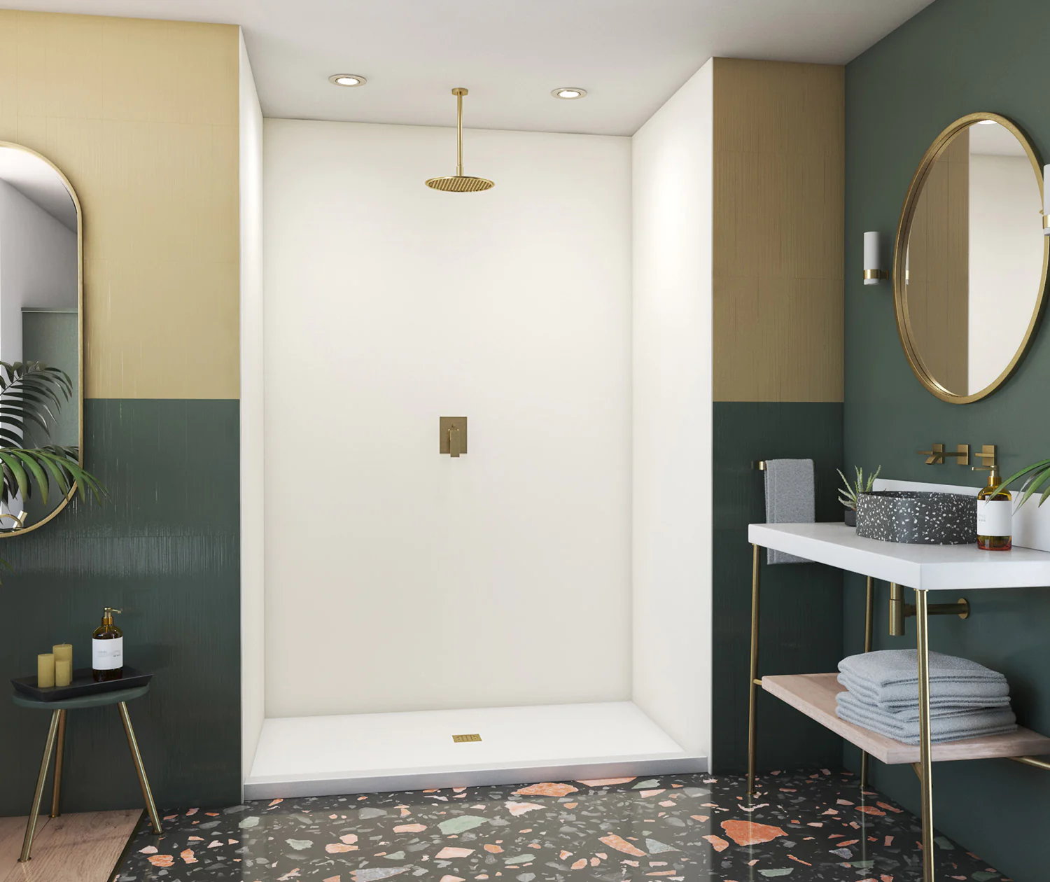 36-In x 62-In x 96-In Swanstone Solid Surface Shower Wall Kit - Image 24