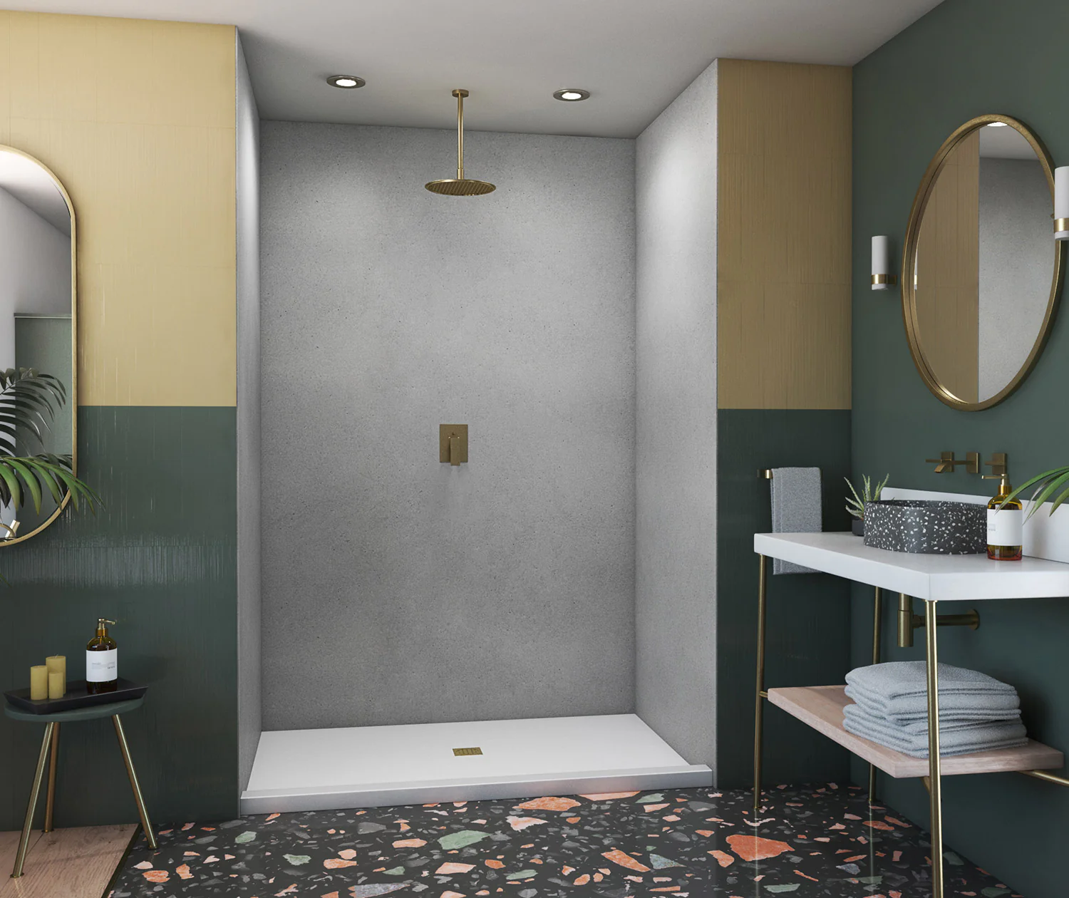 36-In x 62-In x 96-In Swanstone Solid Surface Shower Wall Kit - Image 33