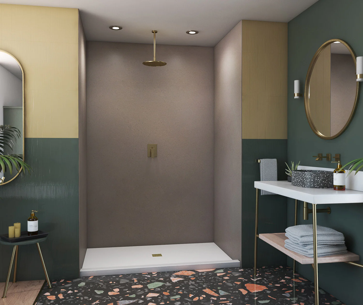 36-In x 62-In x 96-In Swanstone Solid Surface Shower Wall Kit - Image 34