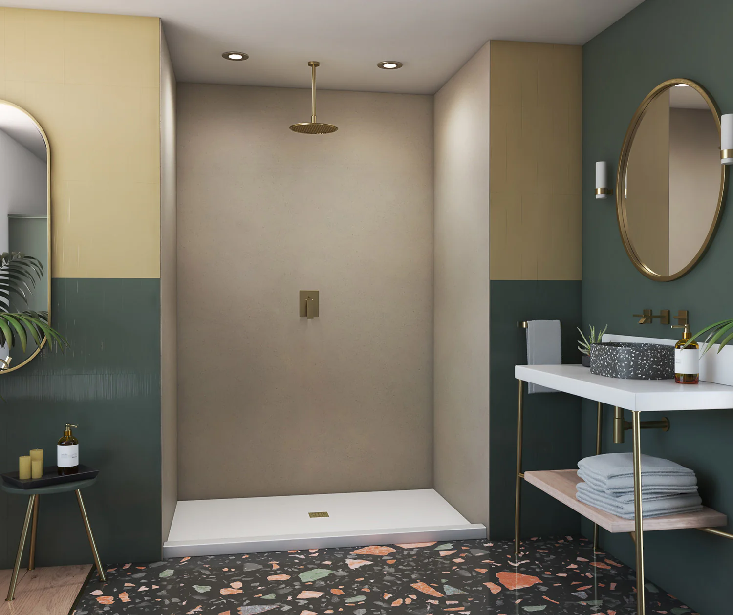 36-In x 62-In x 96-In Swanstone Solid Surface Shower Wall Kit - Image 35