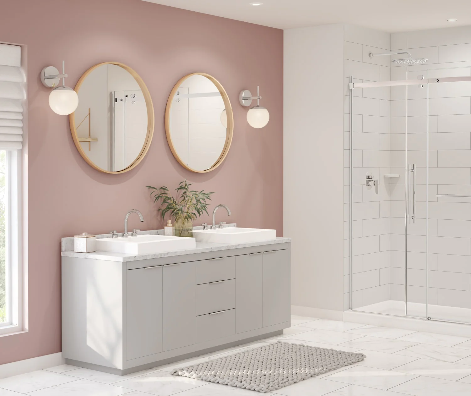 36 x 36 Swanstone Modern Subway Tile Shower Wall Kit - Image 3