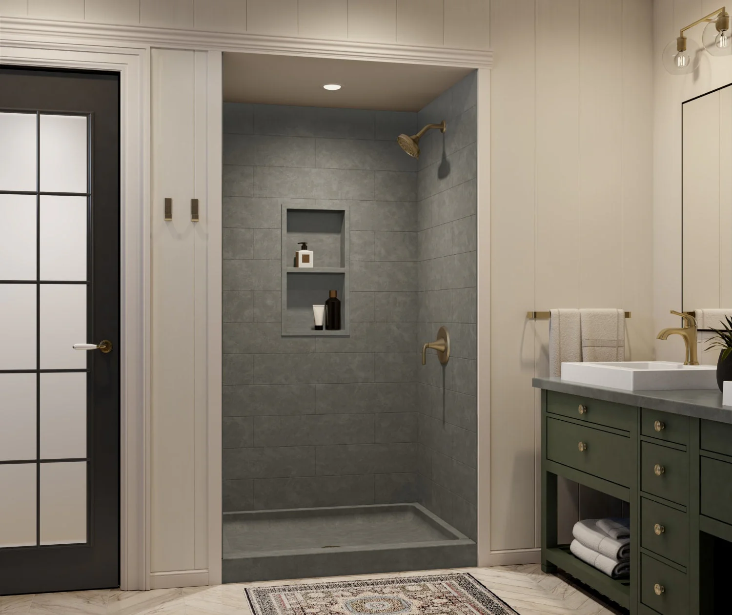 36 x 36 Swanstone Modern Subway Tile Shower Wall Kit - Image 33