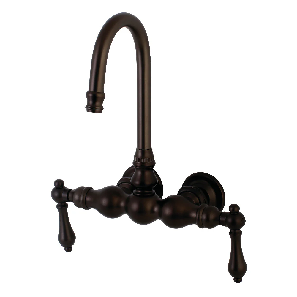 Kingston Brass AE1T0 Aqua Vintage 3-3/8 Inch Wall Mount Tub Faucet - Image 3