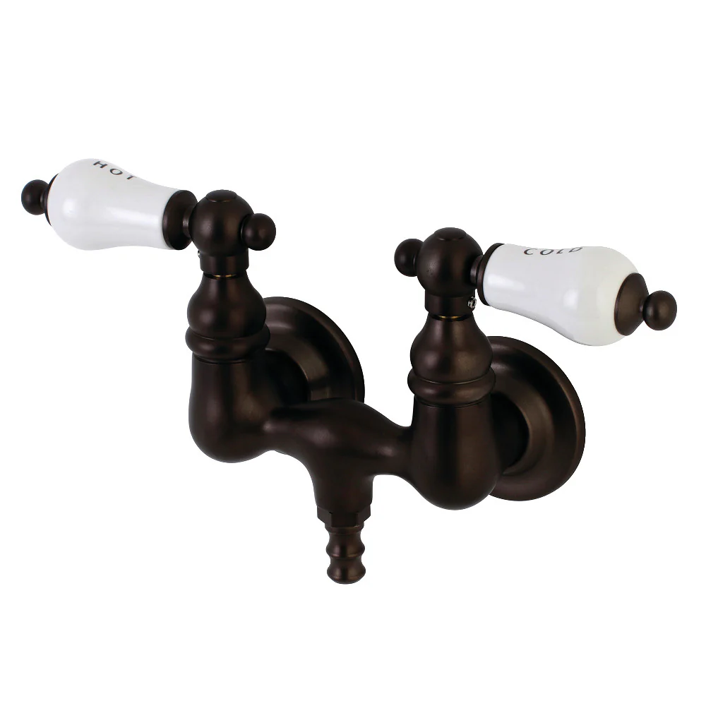 Kingston Brass AE33T0 Aqua Vintage 3-3/8 Inch Wall Mount Tub Faucet - Image 3