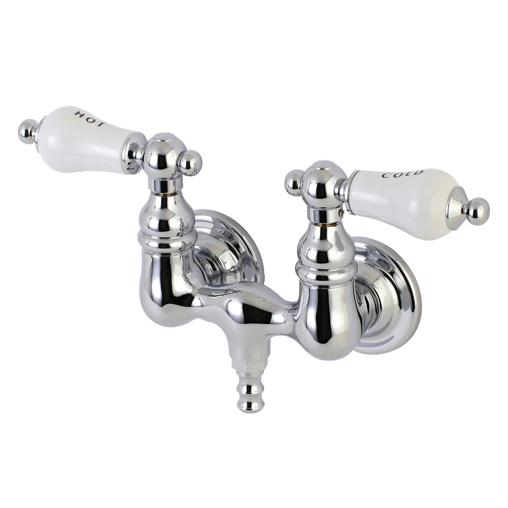Kingston Brass AE33T0 Aqua Vintage 3-3/8 Inch Wall Mount Tub Faucet - Image 4