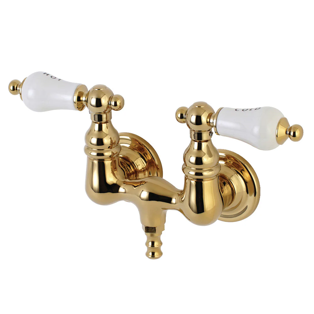 Kingston Brass AE33T0 Aqua Vintage 3-3/8 Inch Wall Mount Tub Faucet - Image 6