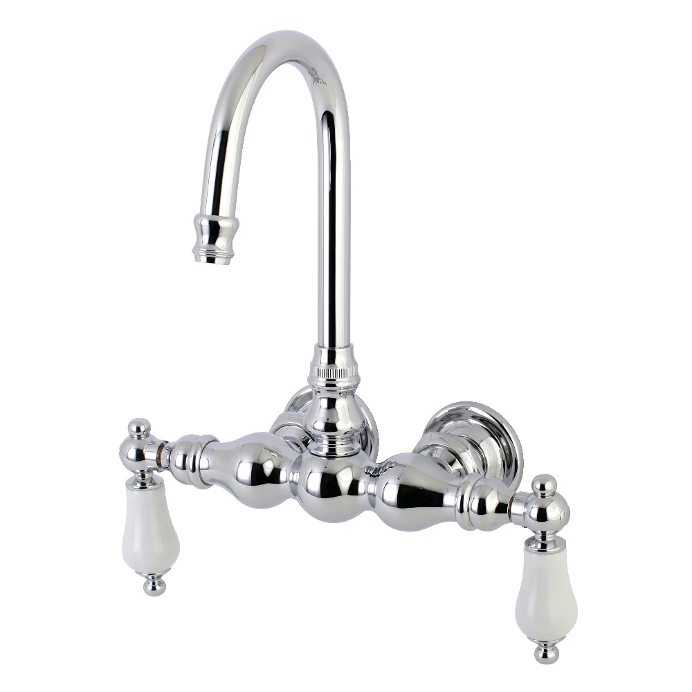 Kingston Brass AE5T0 Aqua Vintage 3-3/8 Inch Wall Mount Tub Faucet - Image 3