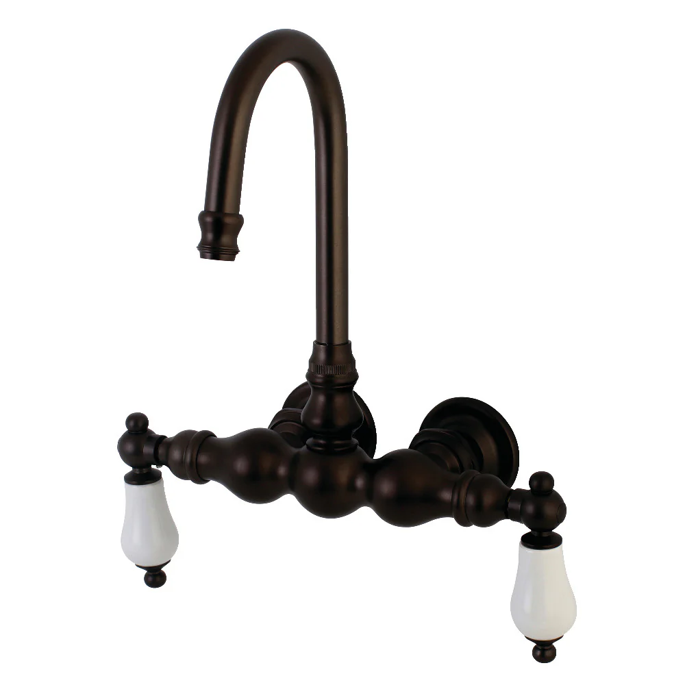 Kingston Brass AE5T0 Aqua Vintage 3-3/8 Inch Wall Mount Tub Faucet - Image 4