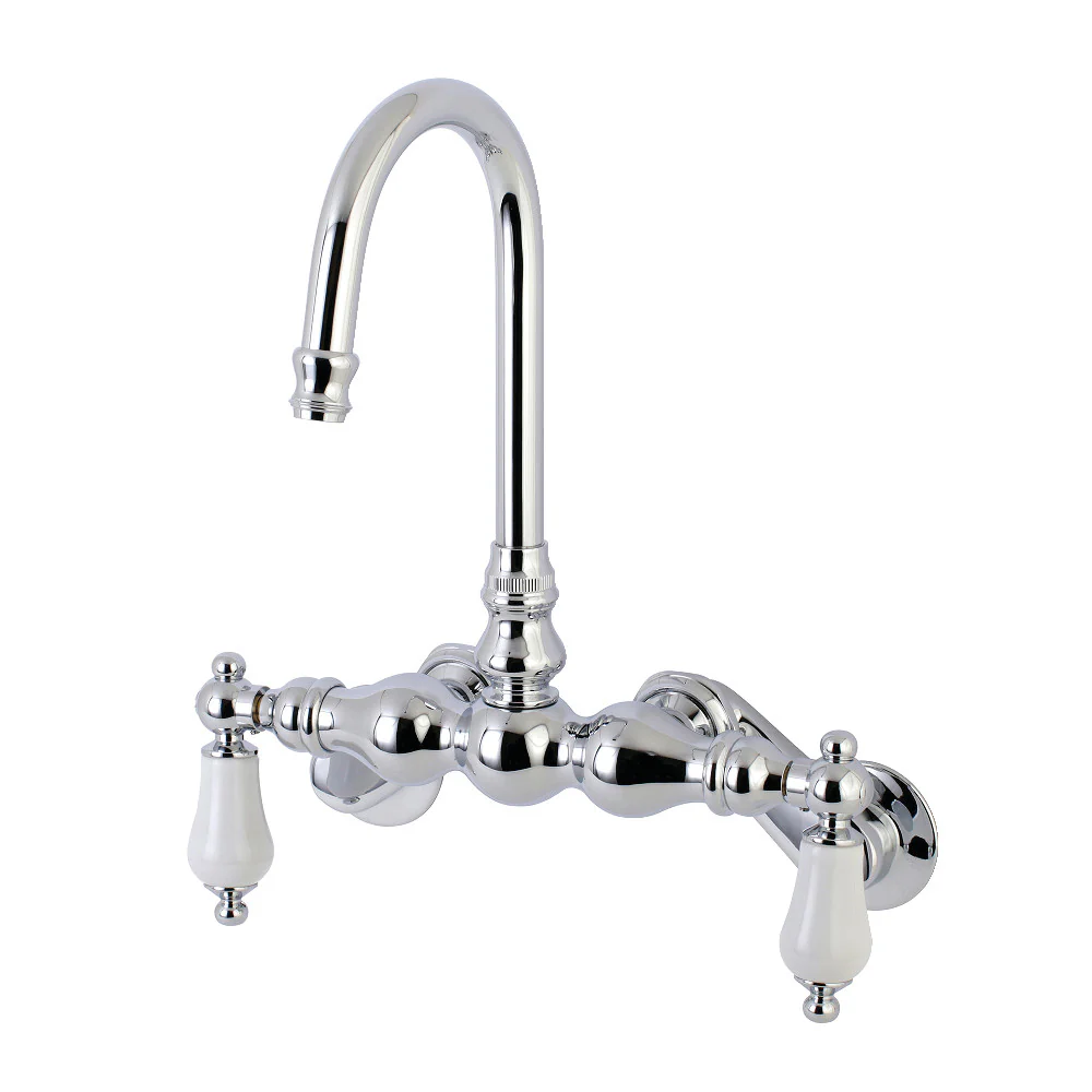 Kingston Brass AE83T5 Aqua Vintage Adjustable Center Wall Mount Tub Faucet - Image 4