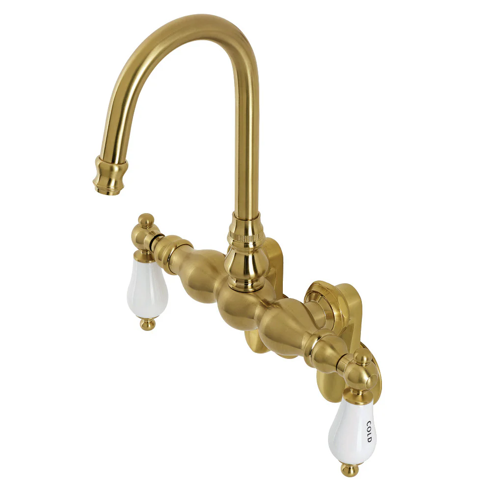 Kingston Brass AE86T1 Aqua Vintage Adjustable Center Wall Mount Tub Faucet - Image 3