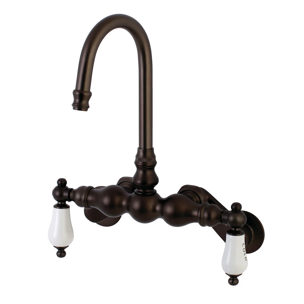 Kingston Brass AE86T1 Aqua Vintage Adjustable Center Wall Mount Tub Faucet - Image 4