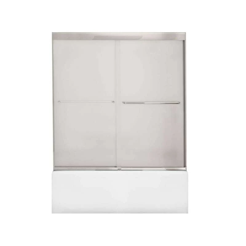 Chrome 6mm Semi-Frameless Slider Tub Door With Mistelite Glass MAAX Kameleon 6mm Tub 55-59 X 57 - Image 3
