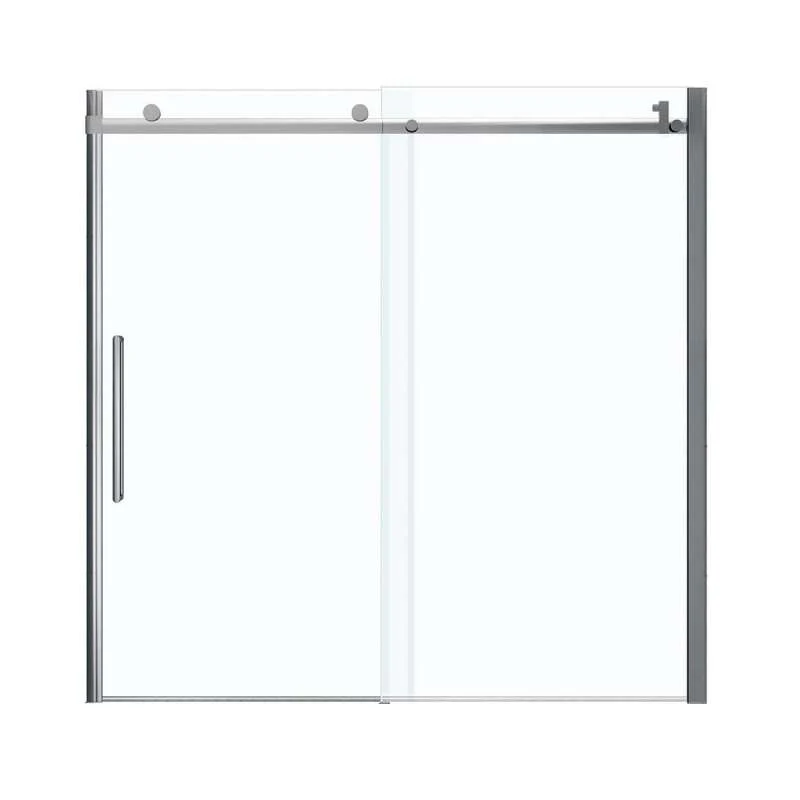 Chrome HALO Frameless Slider Tub Door With Clear Glass By Maax 56.5 To 59in X 59in - Image 5