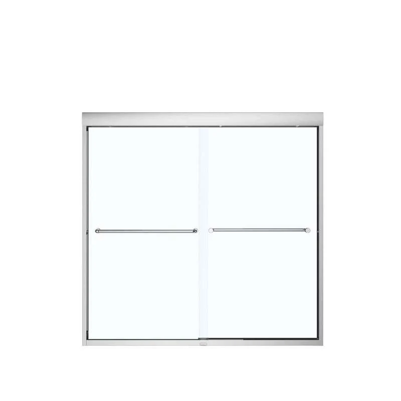 Chrome 6mm Semi-Frameless Slider Tub Door With Clear Glass, MAAX Kameleon 55-59X57IN - Image 4