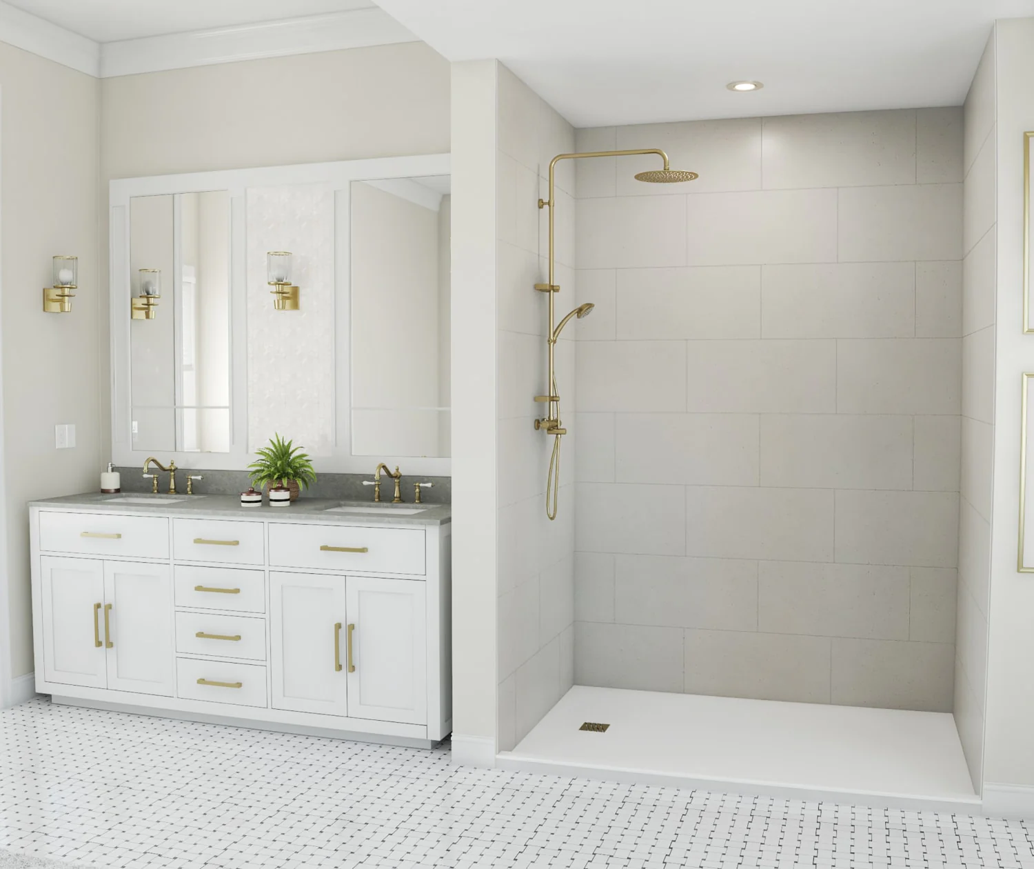 Swanstone Traditional 12X24 Subway Tile Wall Kit - Image 64