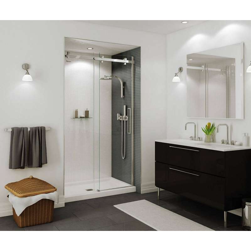 Frameless Slider Alcove Shower Door With Clear Glass Max Halo 44.5-47in X 78.75in - Image 5