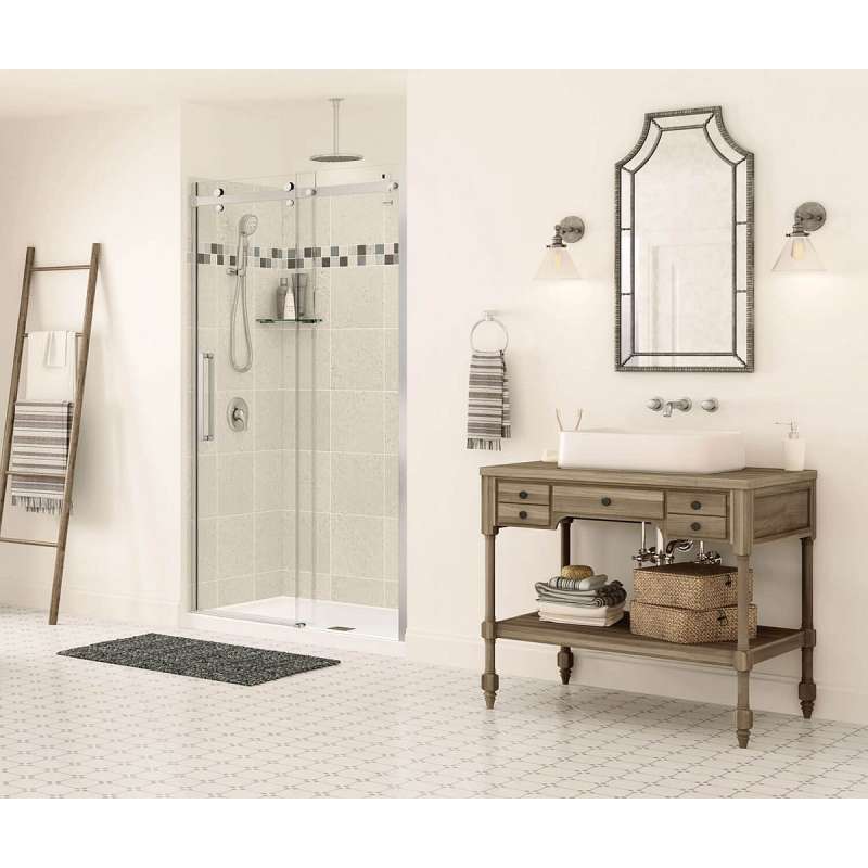 Frameless Slider Alcove Shower Door With Clear Glass Max Halo 44.5-47in X 78.75in - Image 8