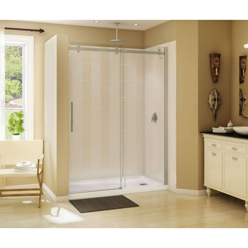 Frameless Slider Alcove Shower Door With Clear Glass Max Halo 56.5 To 59in X 78.75in - Image 12