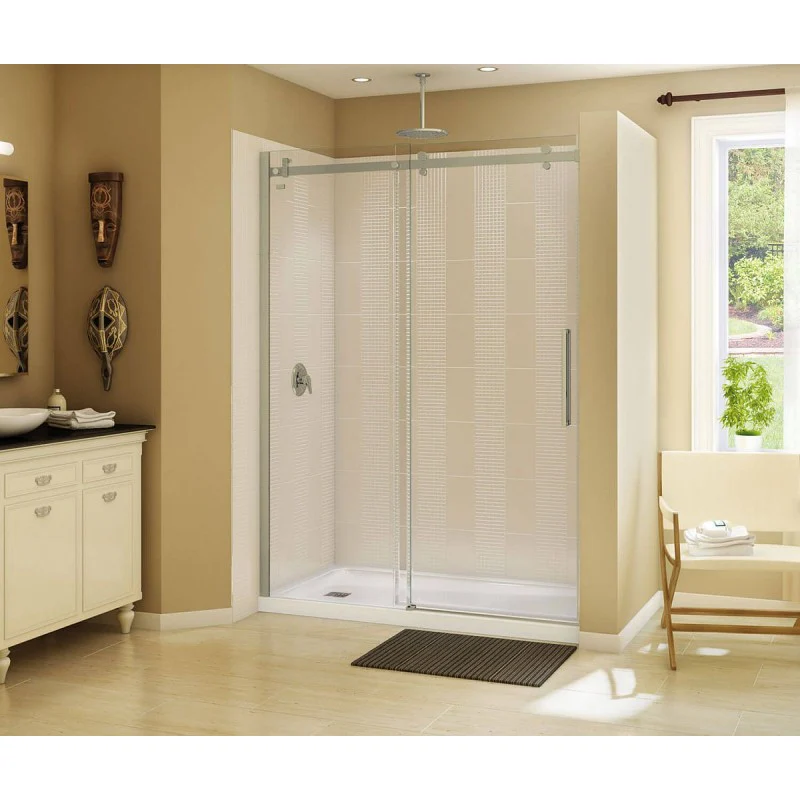 Frameless Slider Alcove Shower Door With Clear Glass Max Halo 56.5 To 59in X 78.75in - Image 13
