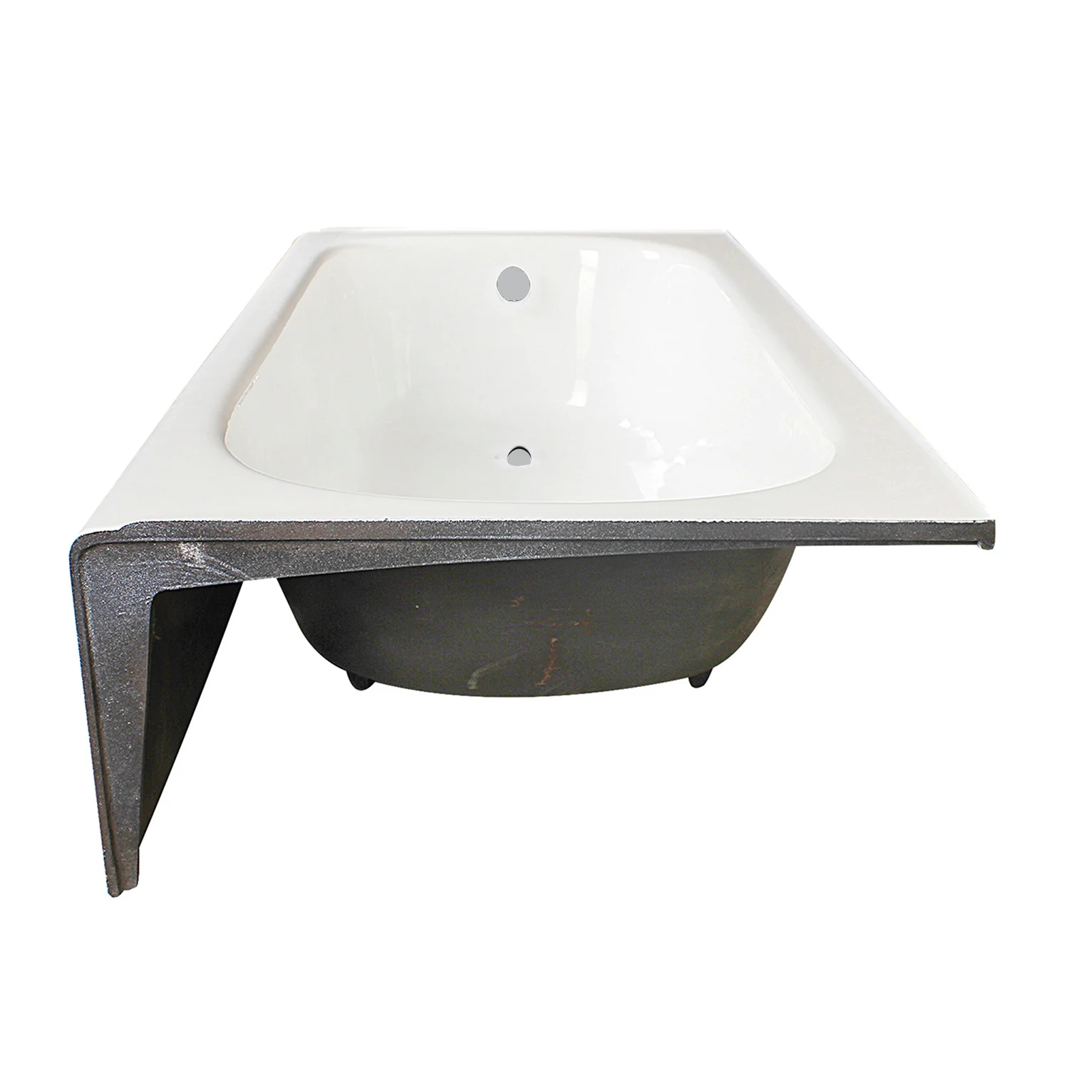 Aqua Eden VCTAP603015L Cast Iron Alcove Bath Tub 60 x 30 x 15 - Image 6