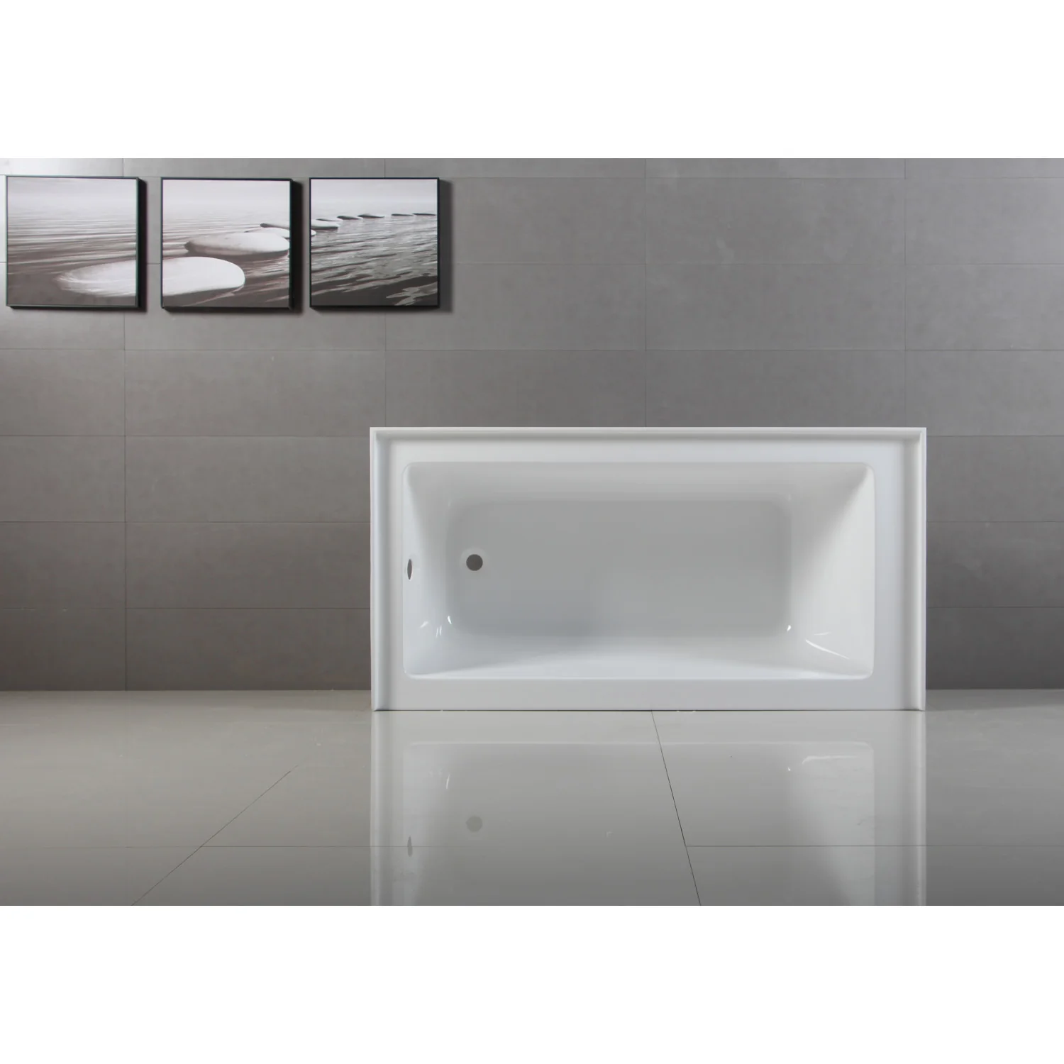 Aqua Eden VTAP603222L Alcove Bath Tub (L)60"x (W)32" x (H)21-5/8" - Image 5
