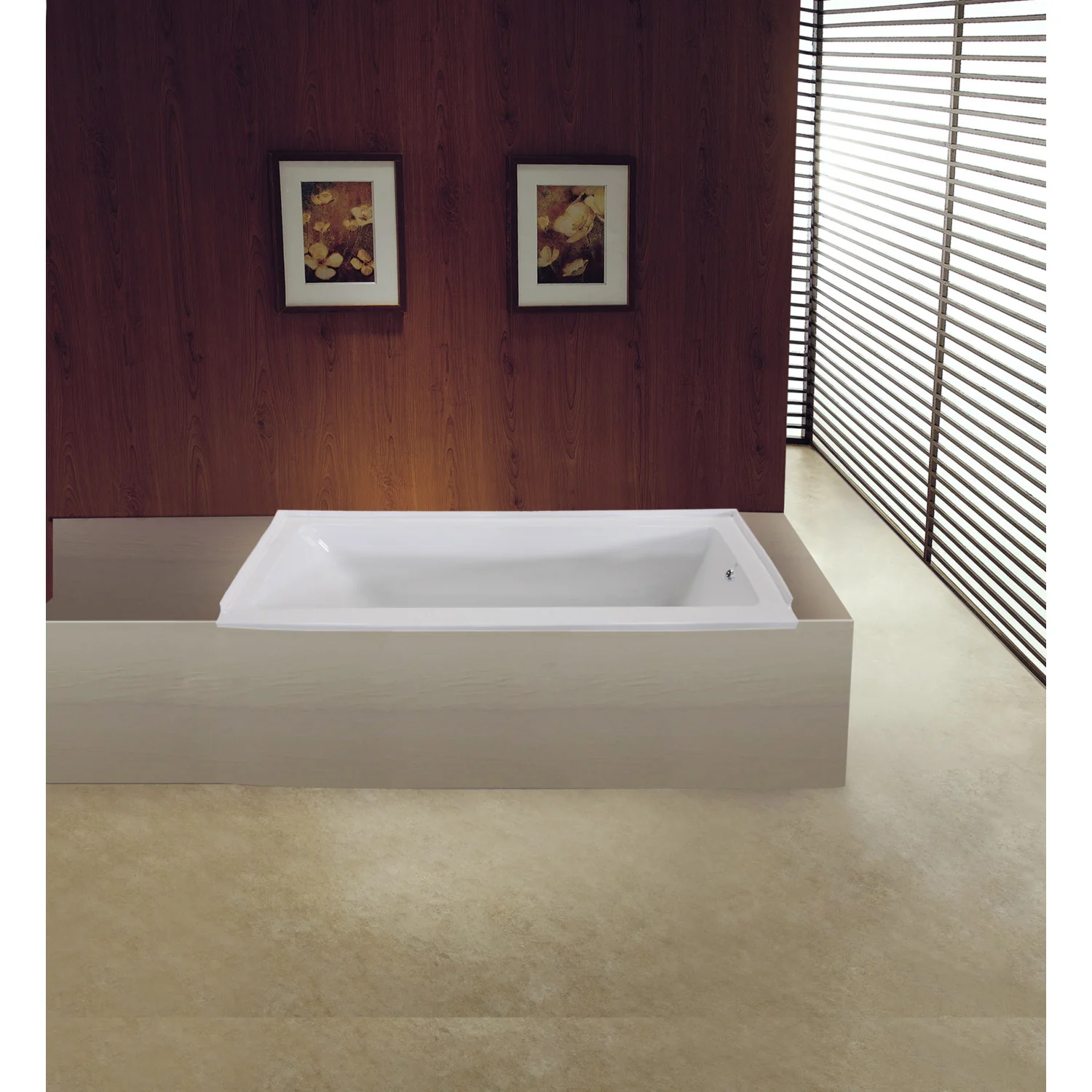 60 x 32-Inch Acrylic Rectangular Drop In Tub - Image 5